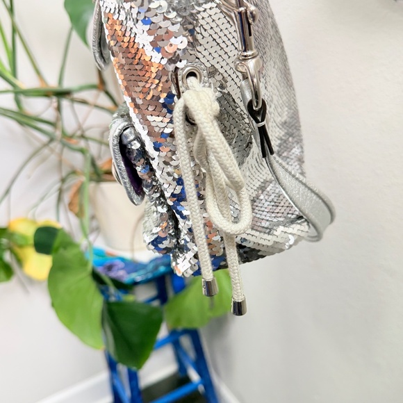 Y2K Vintage Coach Silver Sequin Poppy Spotlight 13821 - Picture 10 of 10